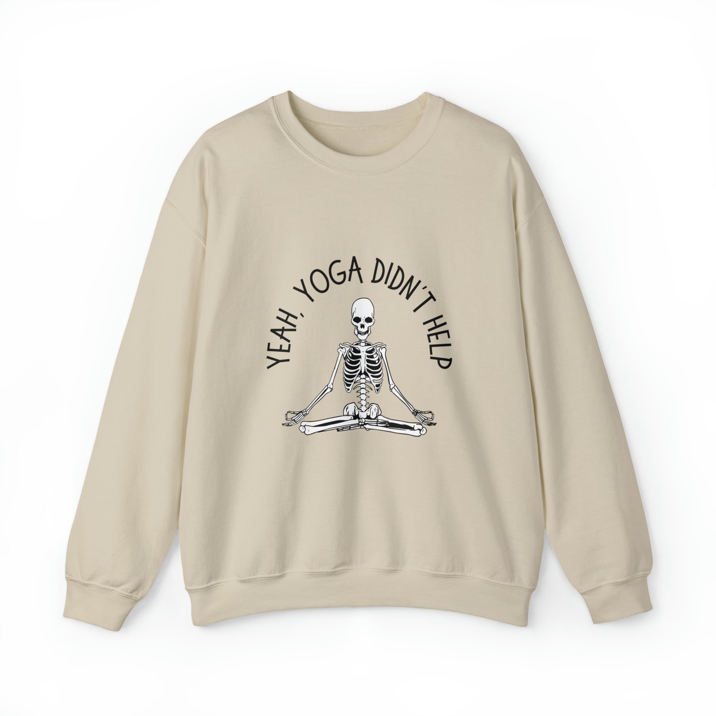 Yeah, Yoga Didn't Help Crewneck Sweatshirt (Light Colors)