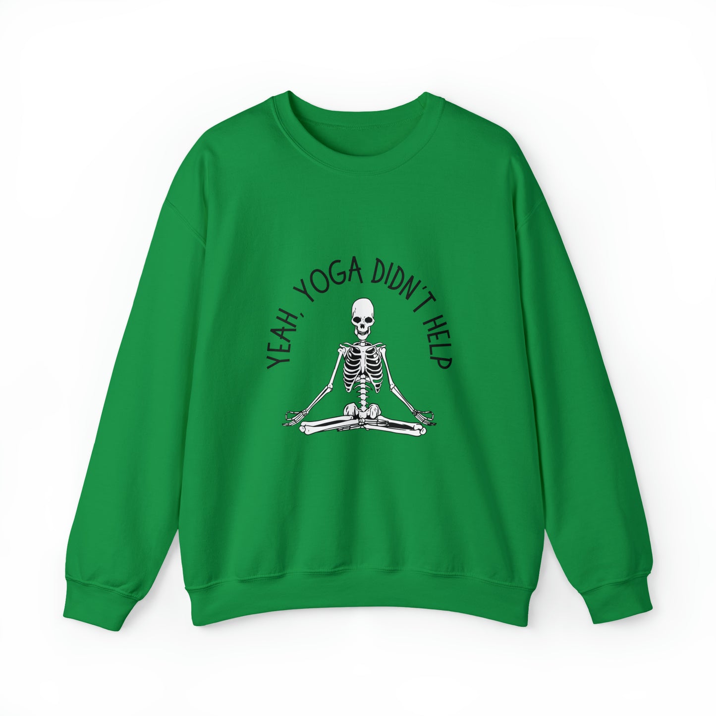 Yeah, Yoga Didn't Help Crewneck Sweatshirt (Light Colors)