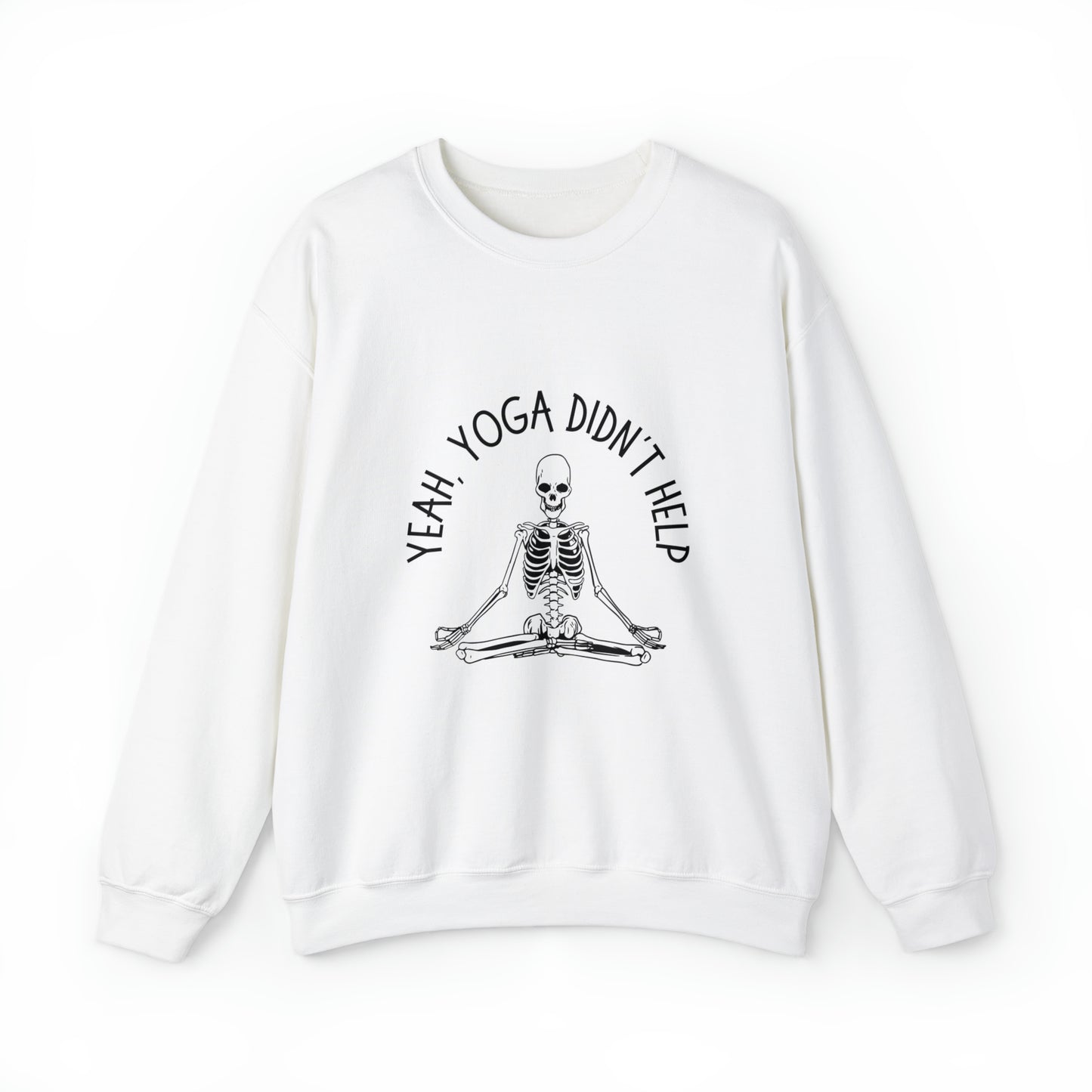 Yeah, Yoga Didn't Help Crewneck Sweatshirt (Light Colors)