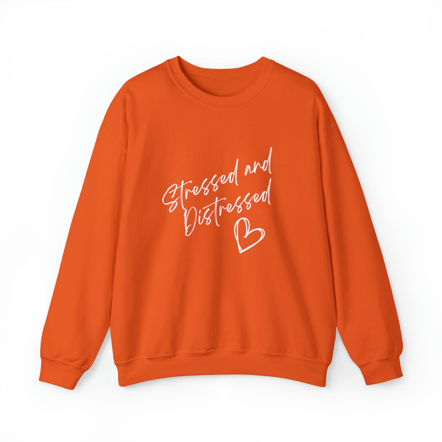 Stressed and Distressed Crewneck Sweatshirt (Dark Colors)