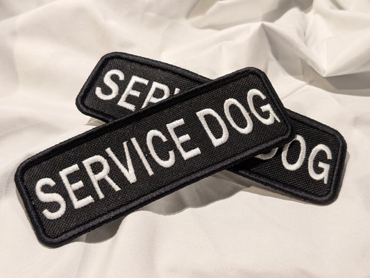 Black and White Service Dog Patches