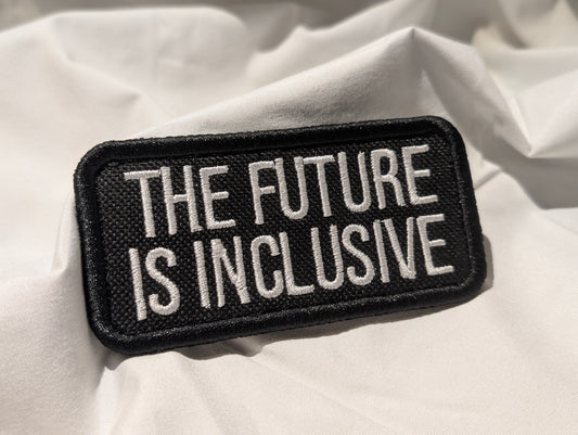 The Future is Inclusive 2x4" White on Black