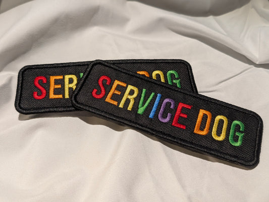 Service Dog Rainbow Patches with Velcro