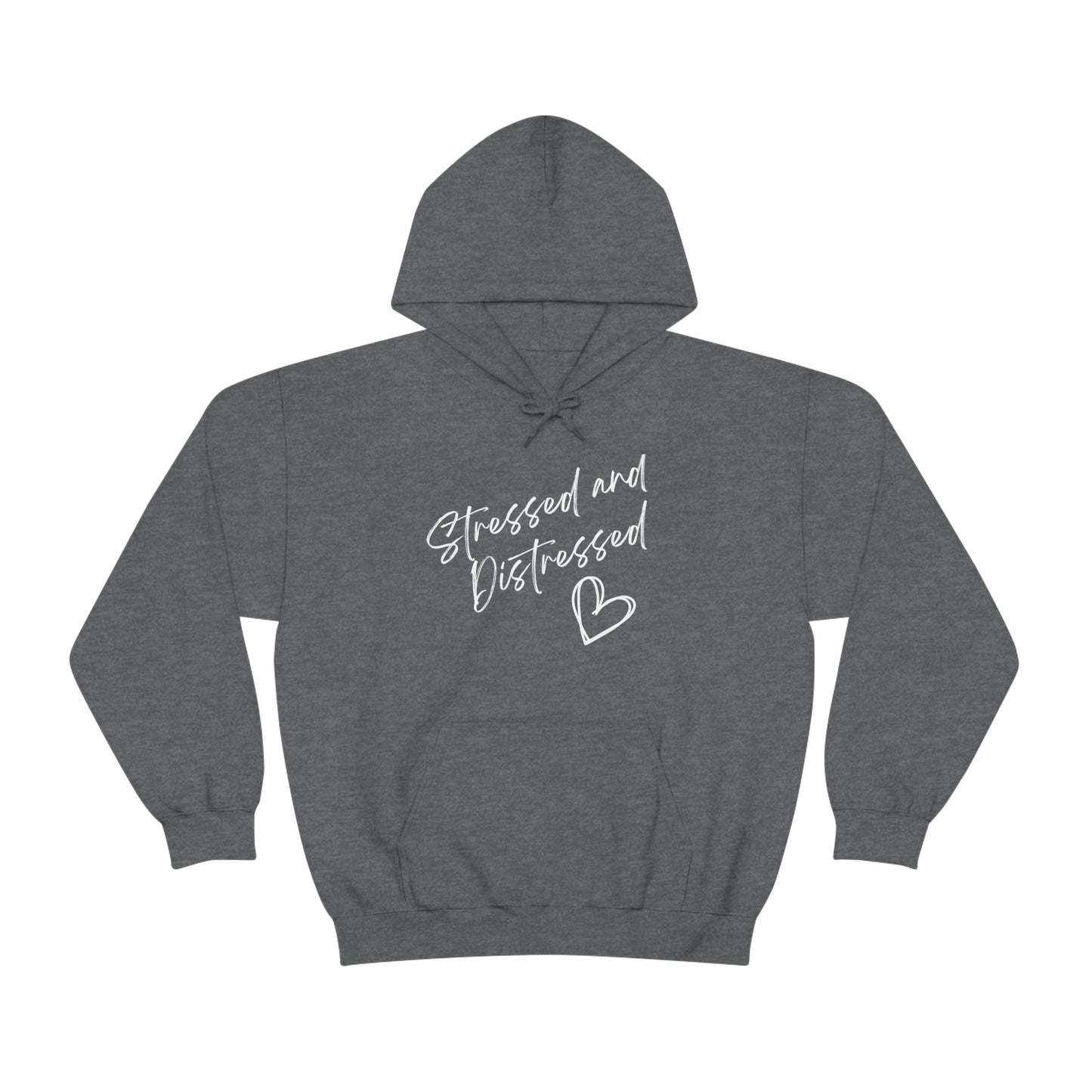 Stressed and Distressed Hooded Sweatshirt (Dark Colors)