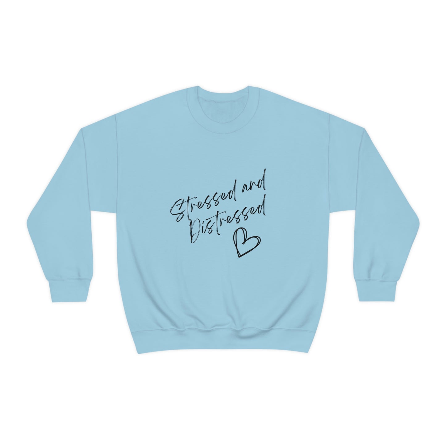 Stressed and Distressed Crewneck Sweatshirt (Light Colors)