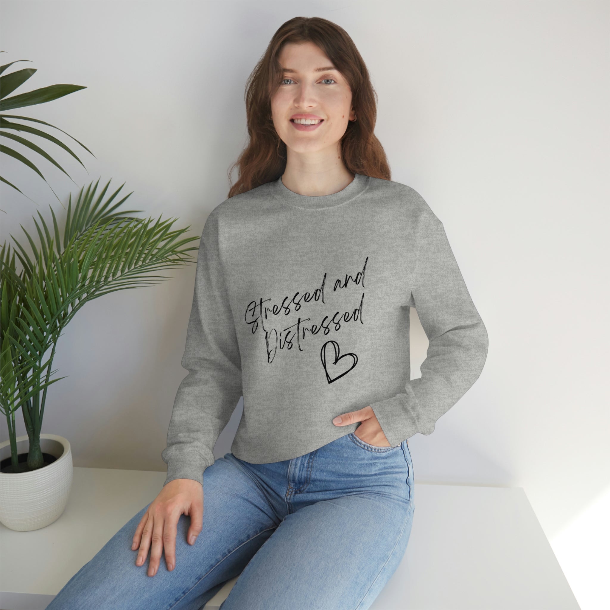 Distressed grey cheap sweatshirt